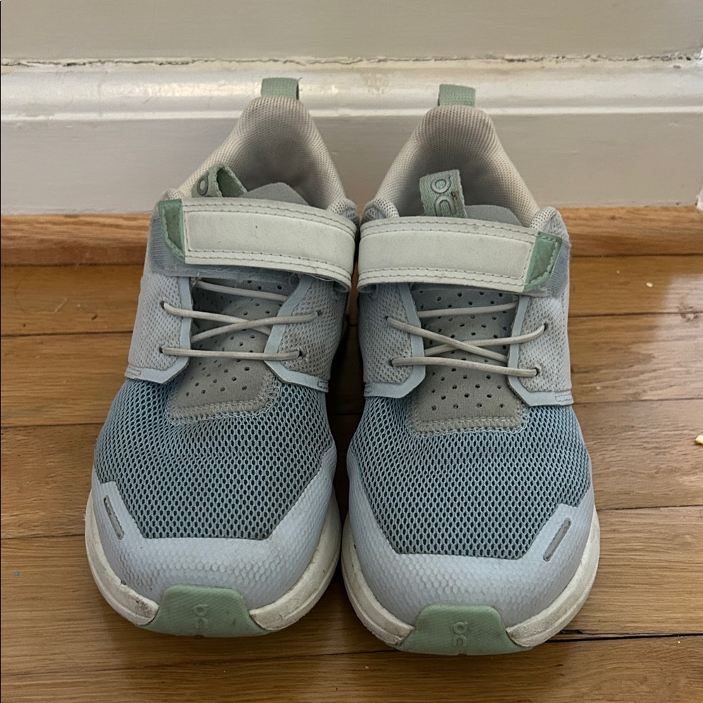 On Cloud Kids' Sneakers in Light Blue and Mint
